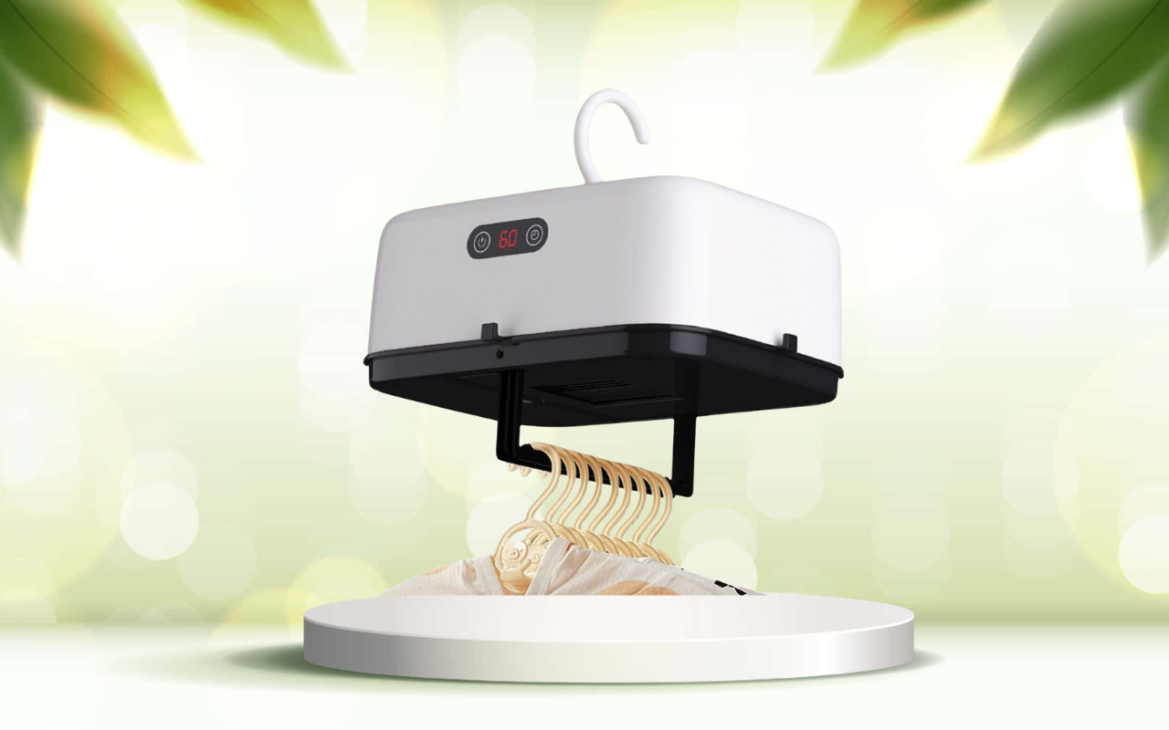 Asciugatrice portatile compatta: asciuga ovunque in fretta e risparmia spazio